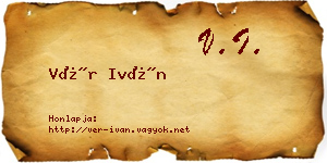 Vér Iván névjegykártya