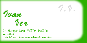 ivan ver business card